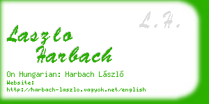 laszlo harbach business card